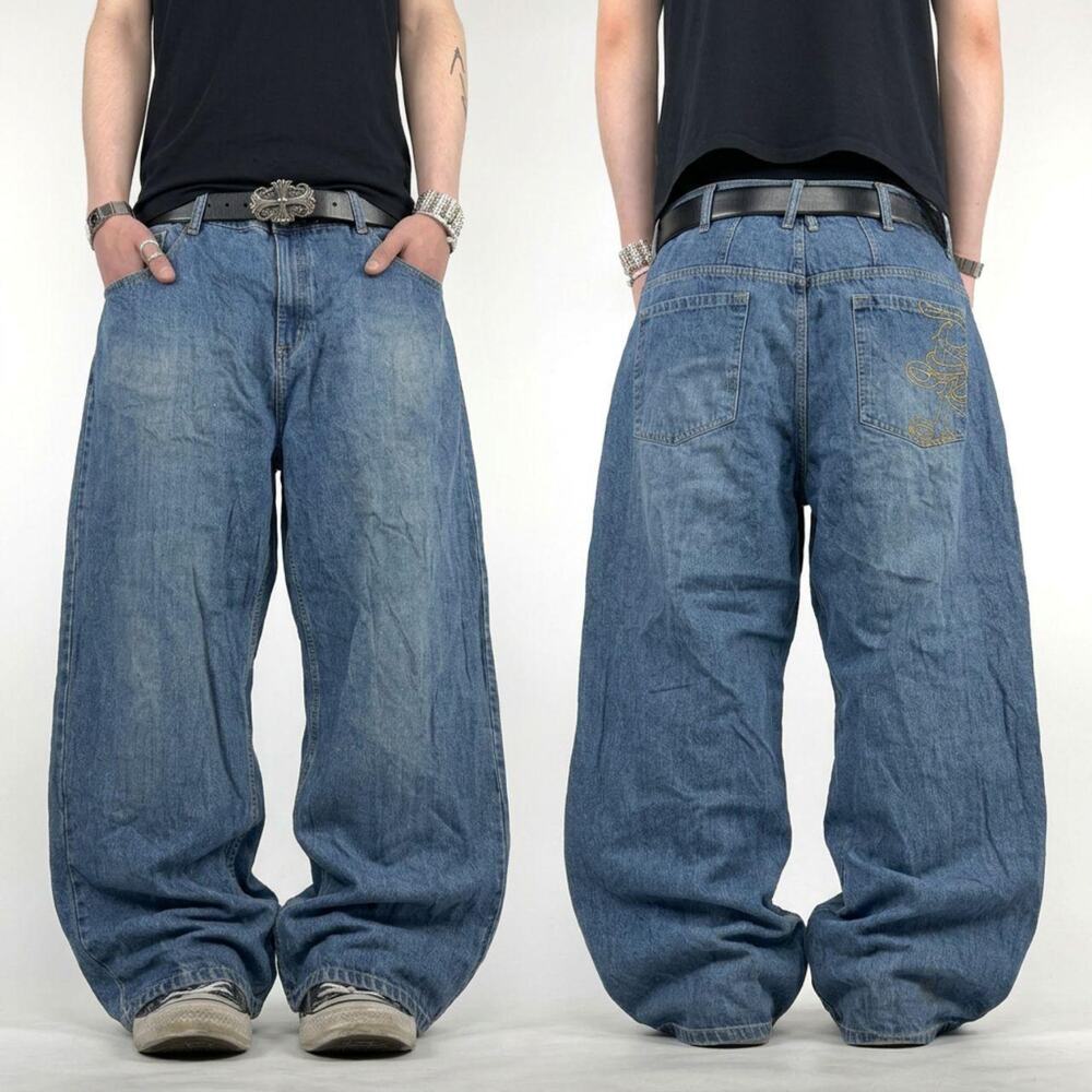 Vintage y2k grunge archive faded stonewash baggy rare cyber jeans